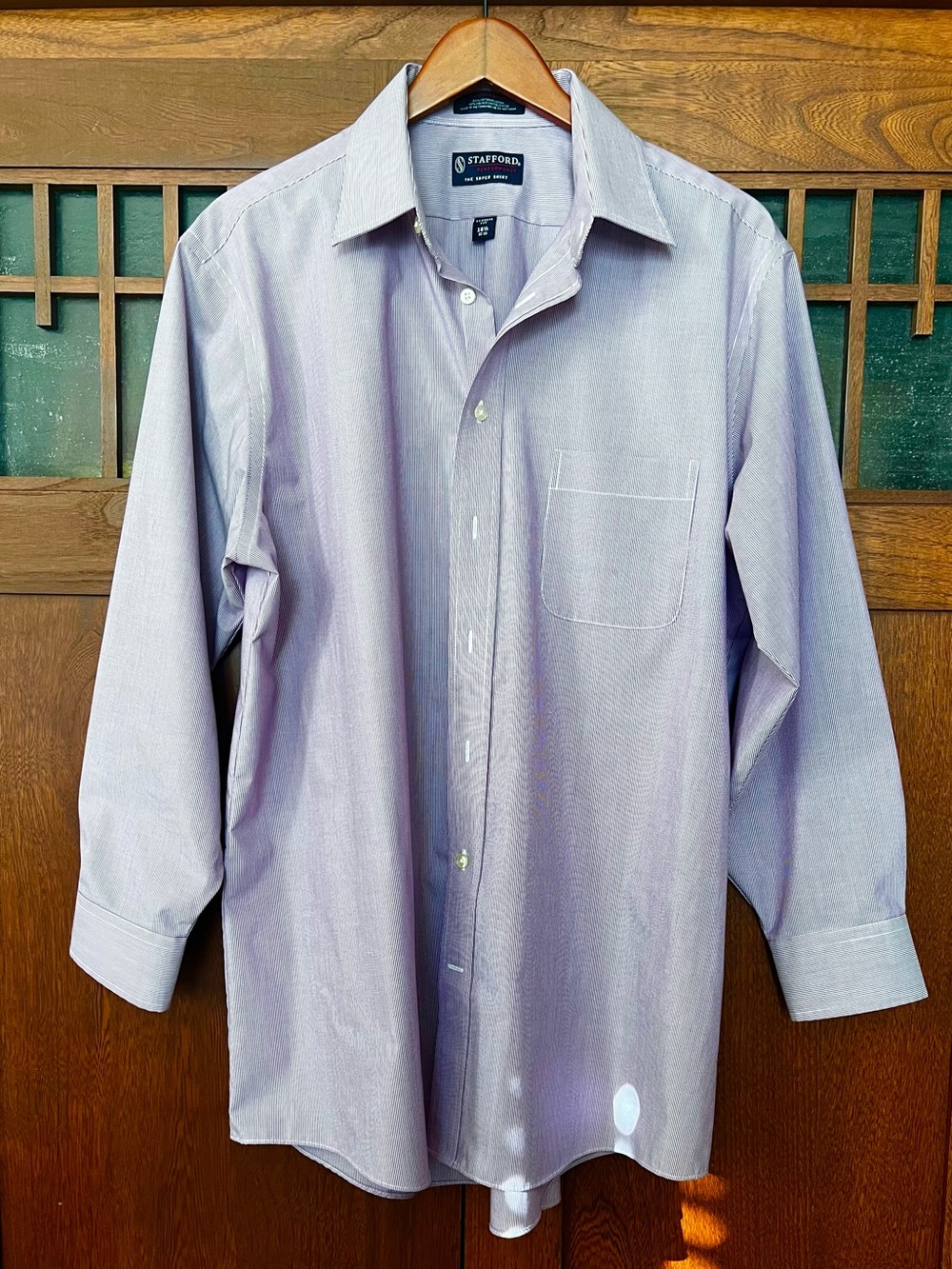 Stafford Lavender Dress Shirt with Point Collar